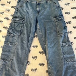 Women’s Blue Cargo Jeans